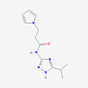 N-[3-(propan-2-yl)-1H-1,2,4-triazol-5-yl]-3-(1H-pyrrol-1-yl)propanamide