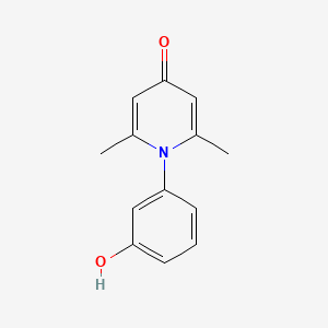 molecular formula C13H13NO2 B1335500 1-(3-羟基苯基)-2,6-二甲基吡啶-4(1H)-酮 CAS No. 823176-21-2