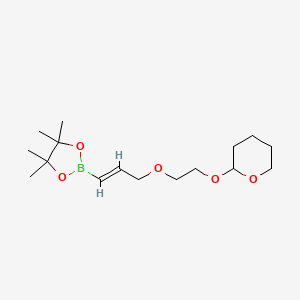 (E)-4,4,5,5-Tetramethyl-2-(3-(2-((tetrahydro-2H-pyran-2-yl)oxy)ethoxy)prop-1-en-1-yl)-1,3,2-dioxaborolane