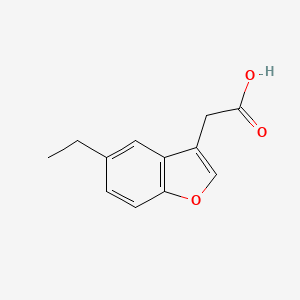 molecular formula C12H12O3 B1335504 (5-乙基-1-苯并呋喃-3-基)乙酸 CAS No. 882248-24-0