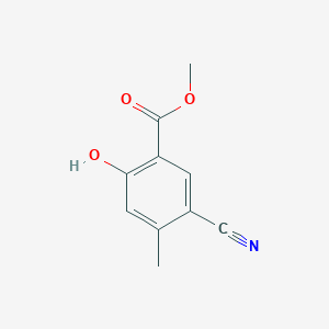 molecular formula C10H9NO3 B13355043 Methyl 5-cyano-2-hydroxy-4-methylbenzoate 