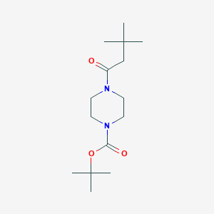 molecular formula C15H28N2O3 B13355064 Tert-butyl 4-(3,3-dimethylbutanoyl)piperazine-1-carboxylate CAS No. 253175-45-0