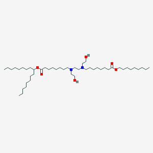 Heptadecan-9-yl 8-((2-hydroxyethyl)(2-((2-hydroxyethyl)(8-(nonyloxy)-8-oxooctyl)amino)ethyl)amino)octanoate