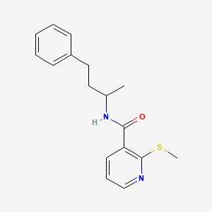 2-methylsulfanyl-N-(4-phenylbutan-2-yl)pyridine-3-carboxamide