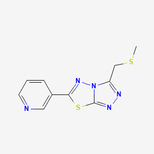 3-[(Methylsulfanyl)methyl]-6-(pyridin-3-yl)[1,2,4]triazolo[3,4-b][1,3,4]thiadiazole