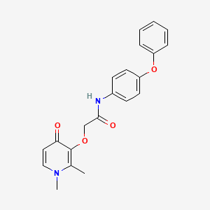 2-((1,2-dimethyl-4-oxo-1,4-dihydropyridin-3-yl)oxy)-N-(4-phenoxyphenyl)acetamide