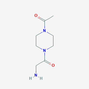 molecular formula C8H15N3O2 B1335521 1-(4-乙酰基哌嗪-1-基)-2-氨基乙酮 CAS No. 896508-00-2