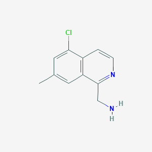 molecular formula C11H11ClN2 B13355234 (5-Chloro-7-methylisoquinolin-1-yl)methanamine 