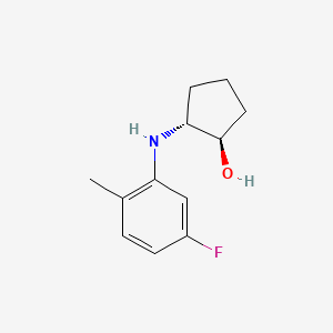 molecular formula C12H16FNO B13355246 (1R,2R)-2-((5-Fluoro-2-methylphenyl)amino)cyclopentan-1-ol 