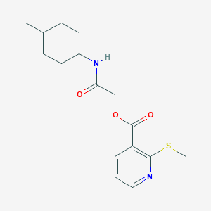 [2-[(4-Methylcyclohexyl)amino]-2-oxoethyl] 2-methylsulfanylpyridine-3-carboxylate