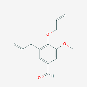 molecular formula C14H16O3 B1335530 3-烯丙基-4-(烯丙氧基)-5-甲氧基苯甲醛 CAS No. 861528-78-1