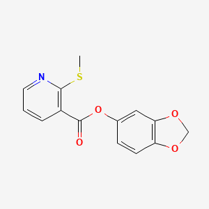 Benzo[d][1,3]dioxol-5-yl 2-(methylthio)nicotinate