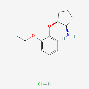 molecular formula C13H20ClNO2 B13355338 Rel-(1R,2S)-2-(2-ethoxyphenoxy)cyclopentan-1-amine hydrochloride 