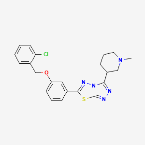 6-{3-[(2-Chlorobenzyl)oxy]phenyl}-3-(1-methyl-3-piperidinyl)[1,2,4]triazolo[3,4-b][1,3,4]thiadiazole