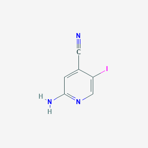 molecular formula C6H4IN3 B13355385 2-Amino-5-iodoisonicotinonitrile 