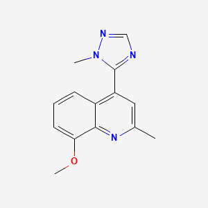 8-Methoxy-2-methyl-4-(1-methyl-1H-1,2,4-triazol-5-yl)quinoline