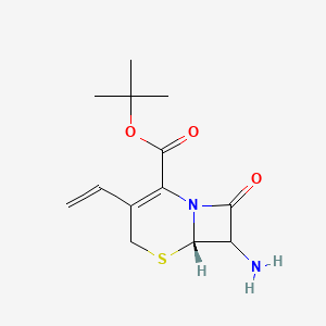 molecular formula C13H18N2O3S B13355388 tert-Butyl (6S)-7-amino-8-oxo-3-vinyl-5-thia-1-azabicyclo[4.2.0]oct-2-ene-2-carboxylate 