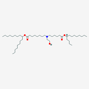 molecular formula C46H91NO5 B13355458 Heptadecan-9-yl 8-((2-hydroxyethyl)(6-oxo-6-(tridecan-5-yloxy)hexyl)amino)octanoate 