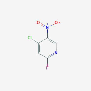 molecular formula C5H2ClFN2O2 B13355466 4-Chloro-2-fluoro-5-nitropyridine 