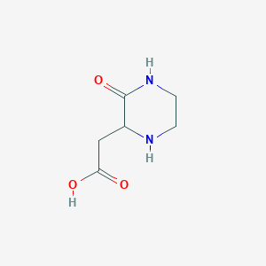 molecular formula C6H10N2O3 B1335547 (3-氧代哌嗪-2-基)乙酸 CAS No. 405214-33-7
