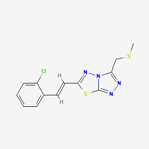 {6-[2-(2-Chlorophenyl)vinyl][1,2,4]triazolo[3,4-b][1,3,4]thiadiazol-3-yl}methyl methyl sulfide