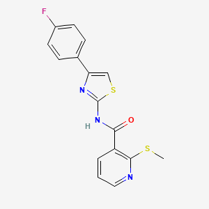 N-(4-(4-Fluorophenyl)thiazol-2-yl)-2-(methylthio)nicotinamide