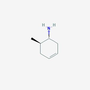 molecular formula C7H13N B13355530 Rel-(1R,6R)-6-methylcyclohex-3-en-1-amine 