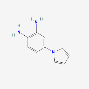 molecular formula C10H11N3 B13355577 4-(1H-Pyrrol-1-yl)benzene-1,2-diamine 