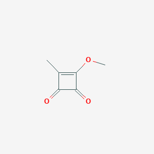 molecular formula C6H6O3 B13355595 3-Methoxy-4-methylcyclobut-3-ene-1,2-dione 