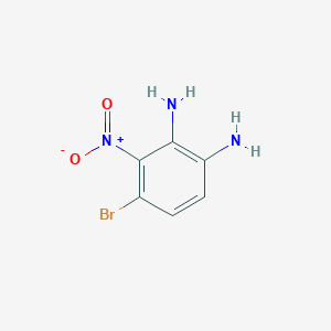 molecular formula C6H6BrN3O2 B133556 4-溴-3-硝基苯-1,2-二胺 CAS No. 147021-89-4
