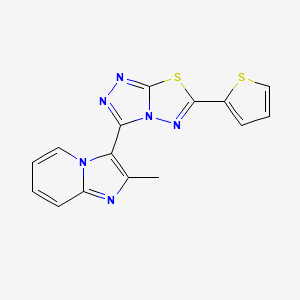 2-Methyl-3-[6-(2-thienyl)[1,2,4]triazolo[3,4-b][1,3,4]thiadiazol-3-yl]imidazo[1,2-a]pyridine