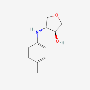 molecular formula C11H15NO2 B13355700 (3S,4R)-4-(p-Tolylamino)tetrahydrofuran-3-ol 