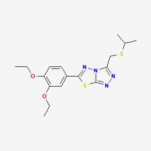 6-(3,4-Diethoxyphenyl)-3-[(isopropylsulfanyl)methyl][1,2,4]triazolo[3,4-b][1,3,4]thiadiazole