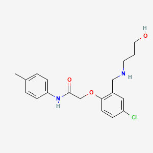 2-(4-chloro-2-{[(3-hydroxypropyl)amino]methyl}phenoxy)-N-(4-methylphenyl)acetamide