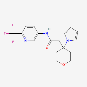 2-[4-(1H-pyrrol-1-yl)tetrahydro-2H-pyran-4-yl]-N-[6-(trifluoromethyl)pyridin-3-yl]acetamide