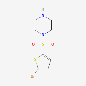 molecular formula C8H11BrN2O2S2 B1335582 1-[(5-溴噻吩-2-基)磺酰基]哌嗪 CAS No. 725688-07-3