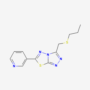 3-[(Propylsulfanyl)methyl]-6-(pyridin-3-yl)[1,2,4]triazolo[3,4-b][1,3,4]thiadiazole