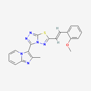 3-{6-[(E)-2-(2-methoxyphenyl)ethenyl][1,2,4]triazolo[3,4-b][1,3,4]thiadiazol-3-yl}-2-methylimidazo[1,2-a]pyridine