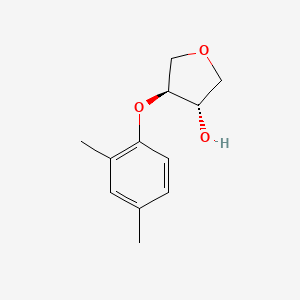 molecular formula C12H16O3 B13355851 Rel-(3S,4S)-4-(2,4-dimethylphenoxy)tetrahydrofuran-3-ol 