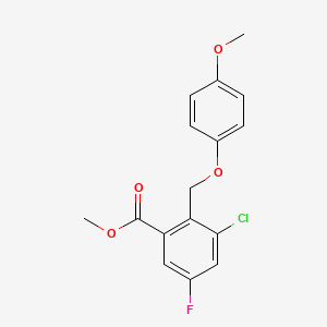 Methyl 3-chloro-5-fluoro-2-((4-methoxyphenoxy)methyl)benzoate