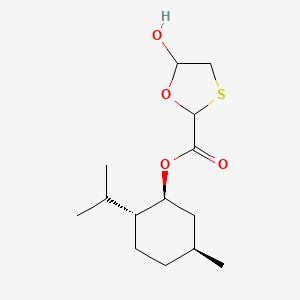 molecular formula C14H24O4S B13355859 (2S,5S)-(1S,2R,5S)-2-Isopropyl-5-methylcyclohexyl 5-hydroxy-1,3-oxathiolane-2-carboxylate 