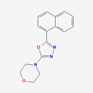 molecular formula C16H15N3O2 B13355874 4-[5-(1-Naphthyl)-1,3,4-oxadiazol-2-yl]morpholine 