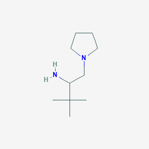 molecular formula C10H22N2 B1335588 3,3-二甲基-1-吡咯烷-1-基丁-2-胺 CAS No. 844882-19-5