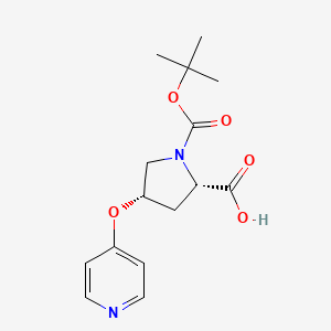 (2s,4s)-1-(Tert-butoxycarbonyl)-4-(pyridin-4-yloxy)pyrrolidine-2-carboxylic acid