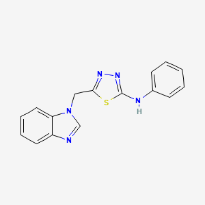 5-(1H-benzimidazol-1-ylmethyl)-N-phenyl-1,3,4-thiadiazol-2-amine