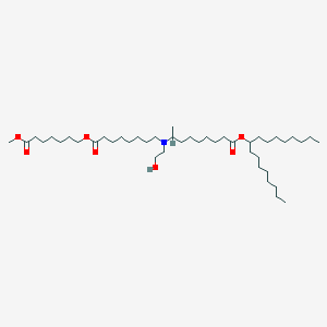 molecular formula C44H85NO7 B13355953 Heptadecan-9-yl 8-((2-hydroxyethyl)(8-((7-methoxy-7-oxoheptyl)oxy)-8-oxooctyl)amino)nonanoate 