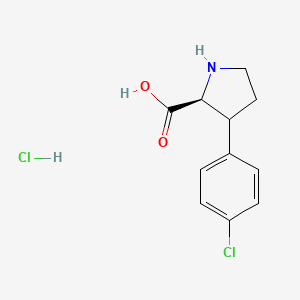 (2S)-3-(4-Chlorophenyl)pyrrolidine-2-carboxylic acid hydrochloride