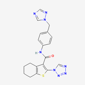 2-(1H-tetraazol-1-yl)-N-[4-(1H-1,2,4-triazol-1-ylmethyl)phenyl]-4,5,6,7-tetrahydro-1-benzothiophene-3-carboxamide