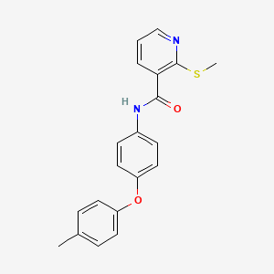 molecular formula C20H18N2O2S B13356012 2-(Methylthio)-N-(4-(p-tolyloxy)phenyl)nicotinamide 