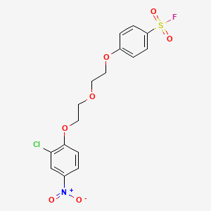 molecular formula C16H15ClFNO7S B13356023 Benzenesulfonylfluoride, 4-[2-[2-(2-chloro-4-nitrophenoxy)ethoxy]ethoxy]- CAS No. 31191-52-3